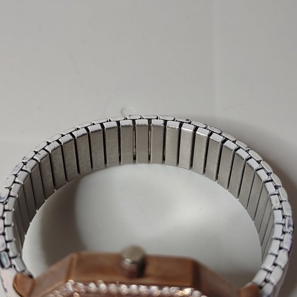 6 Inch Isaac Mizrahi Watch With Purple Floral Stretch Band - Picture 6 of 10